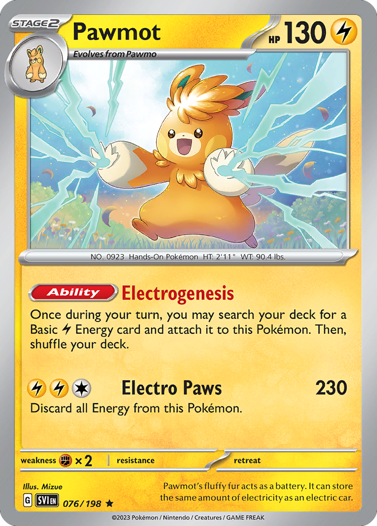 Pawmot – Scarlet & Violet 076/198 Pokémon card