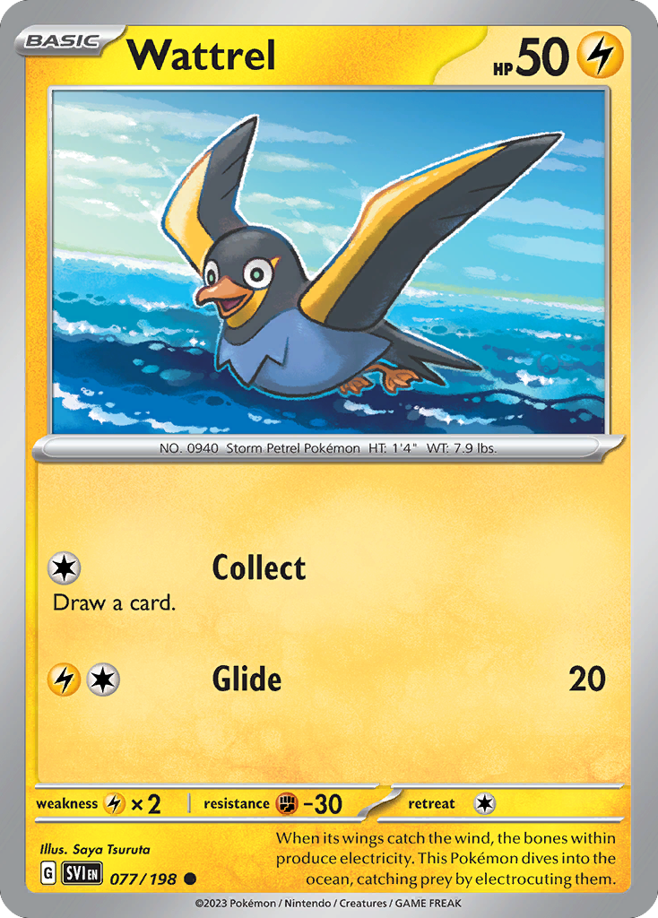 Wattrel – Scarlet & Violet 077/198 Pokémon card
