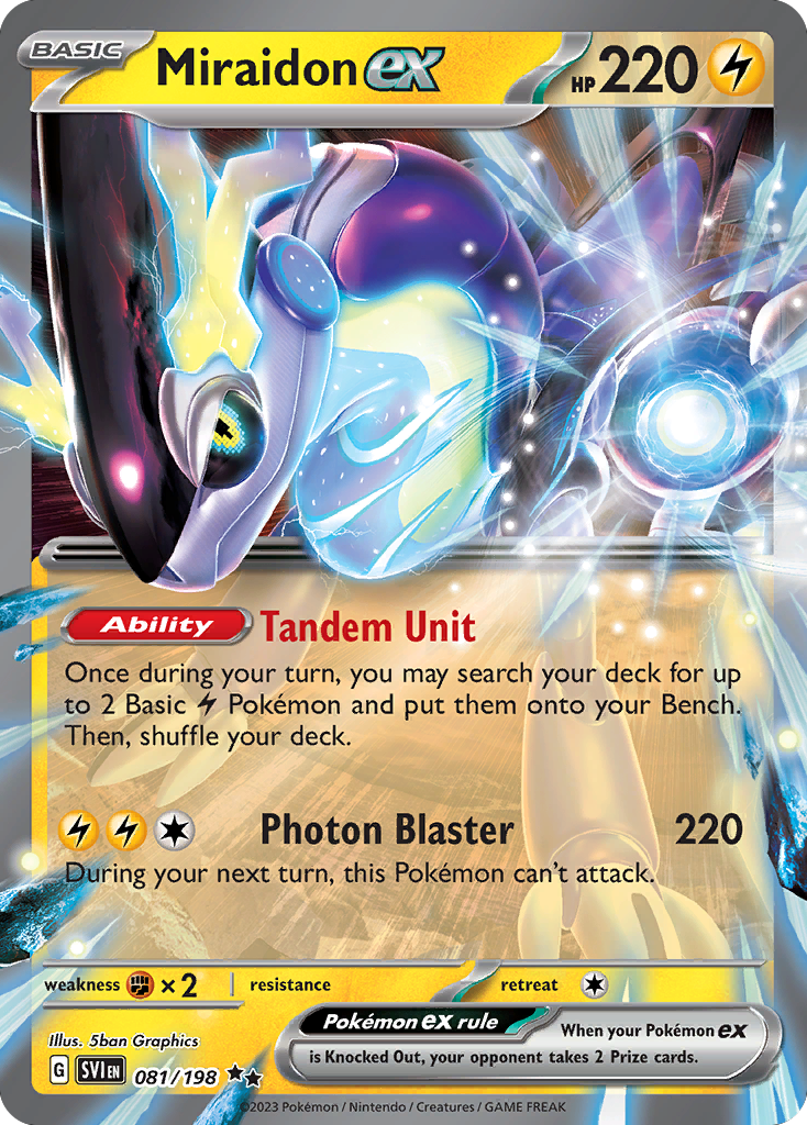 Miraidon ex – Scarlet & Violet 081/198 Pokémon card