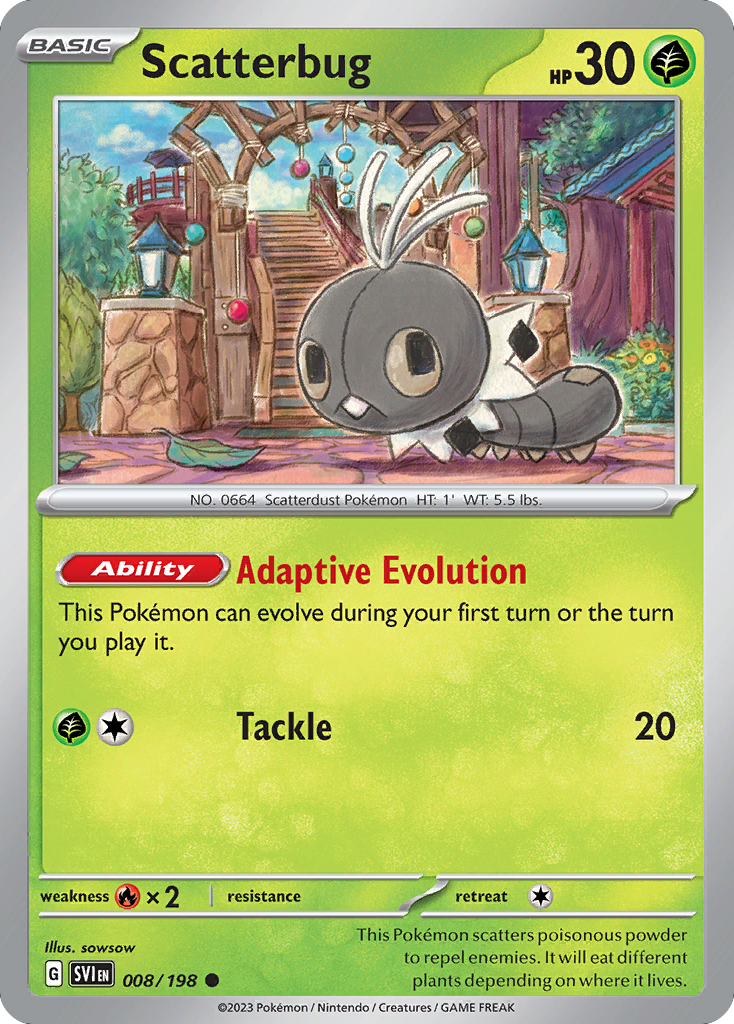 Scatterbug – Scarlet & Violet 008/198 Pokémon card
