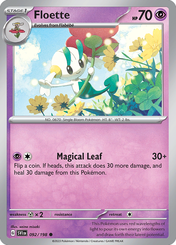 Floette – Scarlet & Violet 092/198 Pokémon card