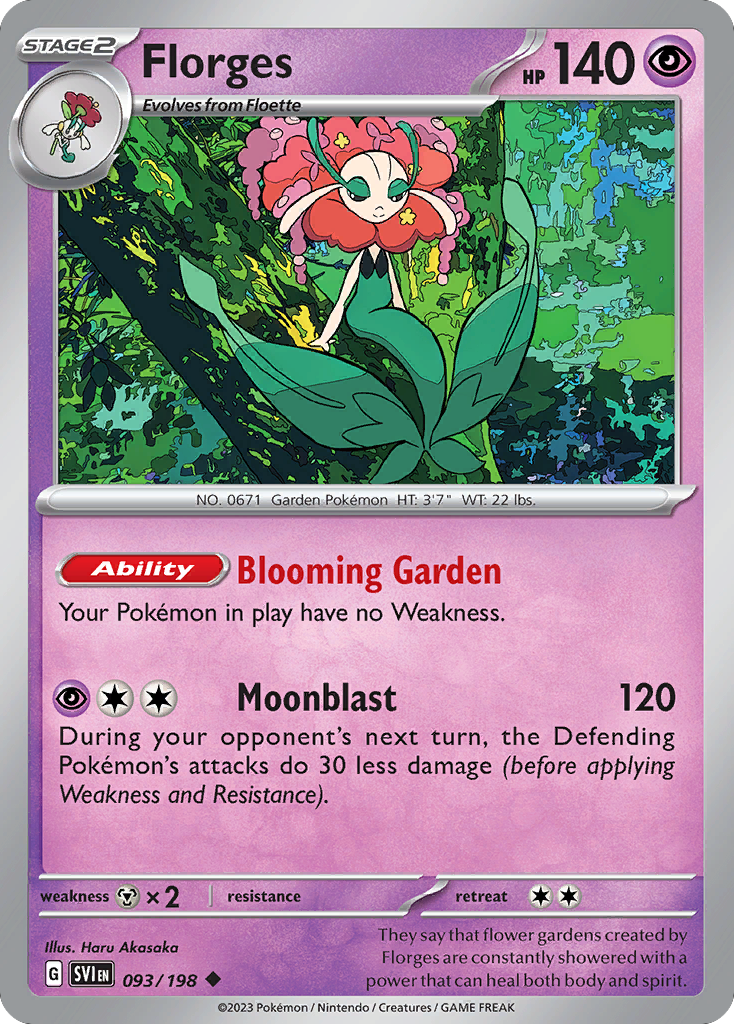 Florges – Scarlet & Violet 093/198 Pokémon card