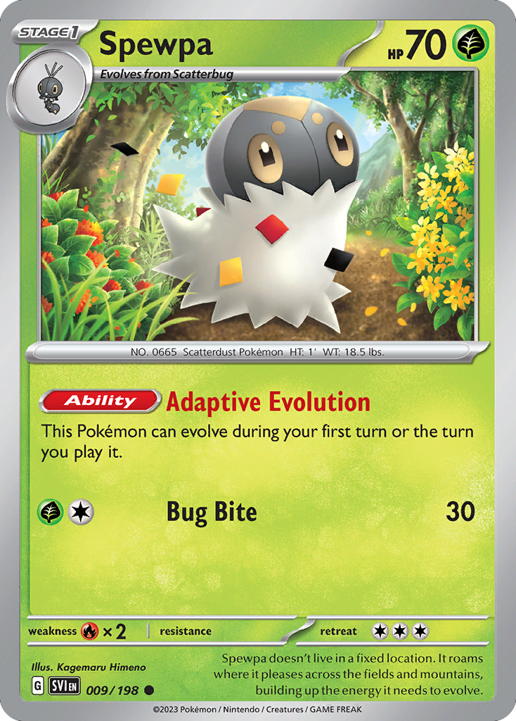 Spewpa – Scarlet & Violet 009/198 Pokémon card