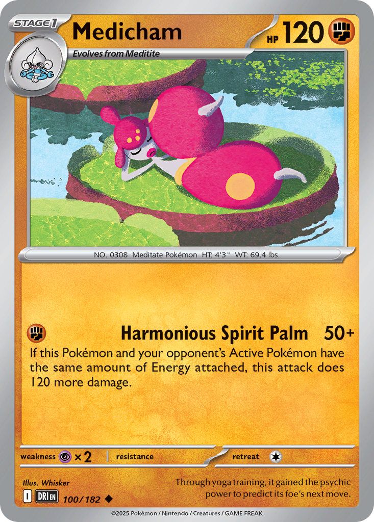 Medicham – Destined Rivals 100/182 Pokémon card