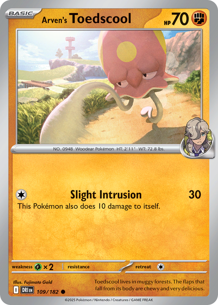 Arven's Toedscool – Destined Rivals 109/182 Pokémon card