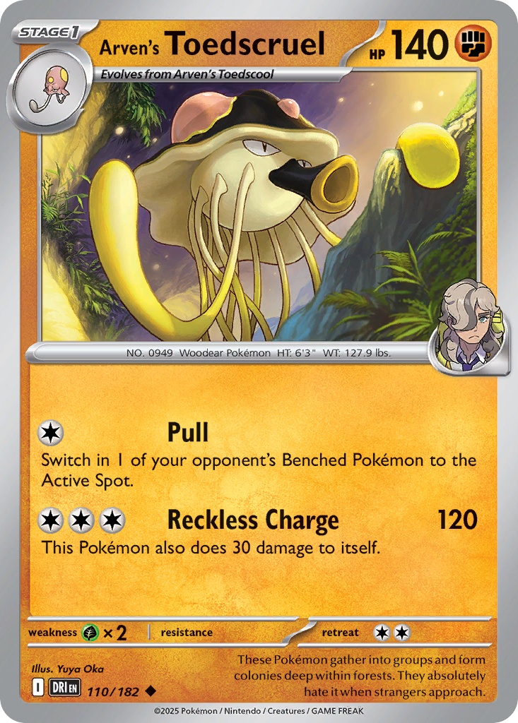 Arven's Toedscruel – Destined Rivals 110/182 Pokémon card