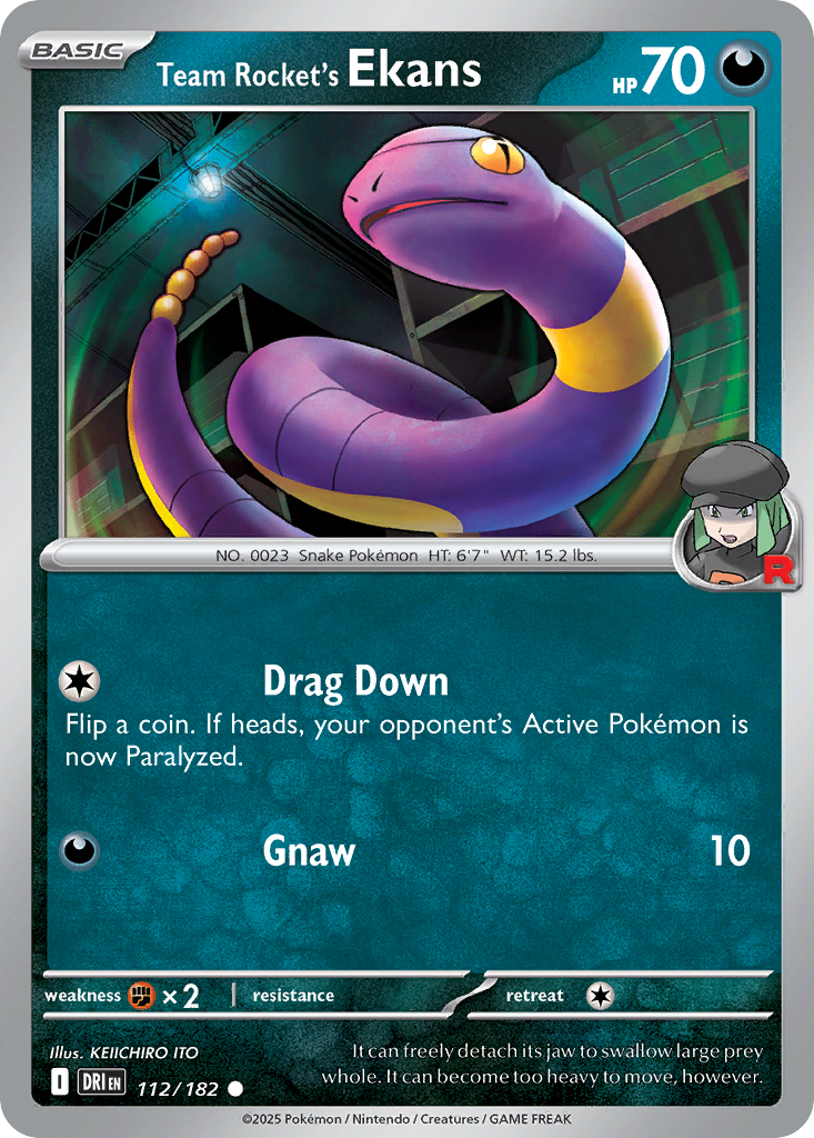 Team Rocket's Ekans – Destined Rivals 112/182 Pokémon card