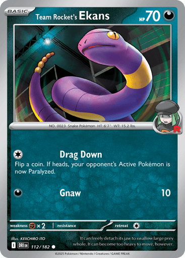 Team Rocket's Ekans - Destined Rivals 112