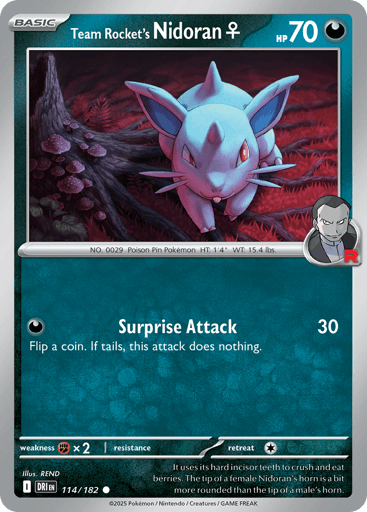 Team Rocket's Nidoran♀ - Destined Rivals 114