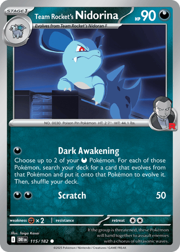 Team Rocket's Nidorina - Destined Rivals 115