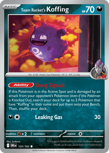 Team Rocket's Koffing - Destined Rivals 125