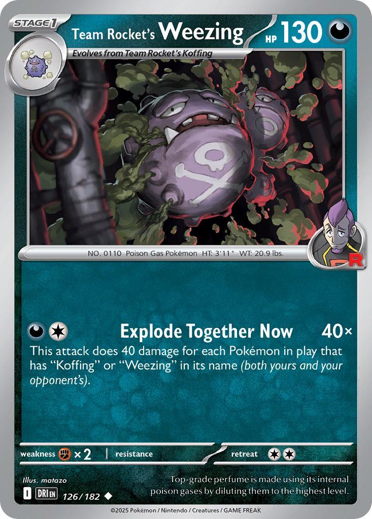 Team Rocket's Weezing – Destined Rivals 126/182 Pokémon card