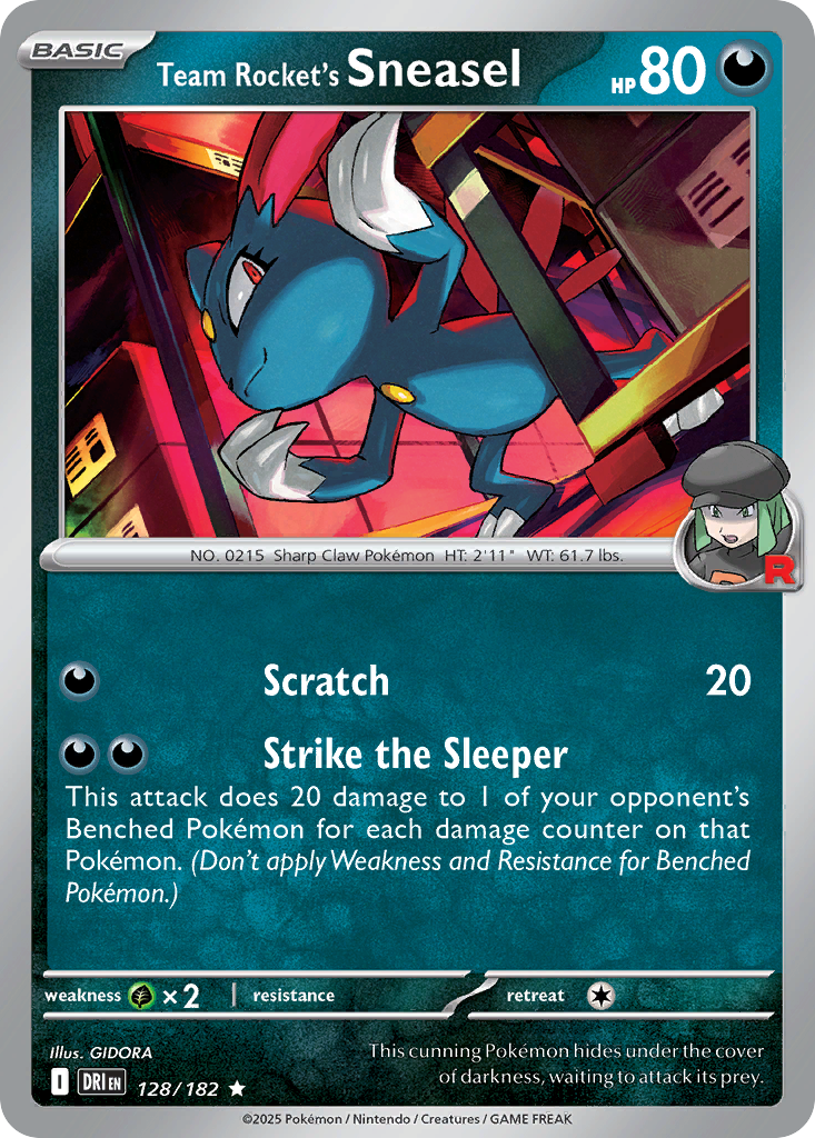 Team Rocket's Sneasel – Destined Rivals 128/182 Pokémon card