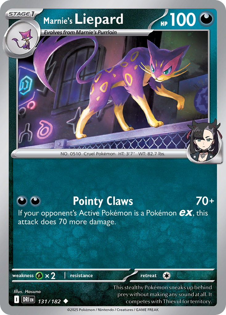 Marnie's Liepard – Destined Rivals 131/182 Pokémon card