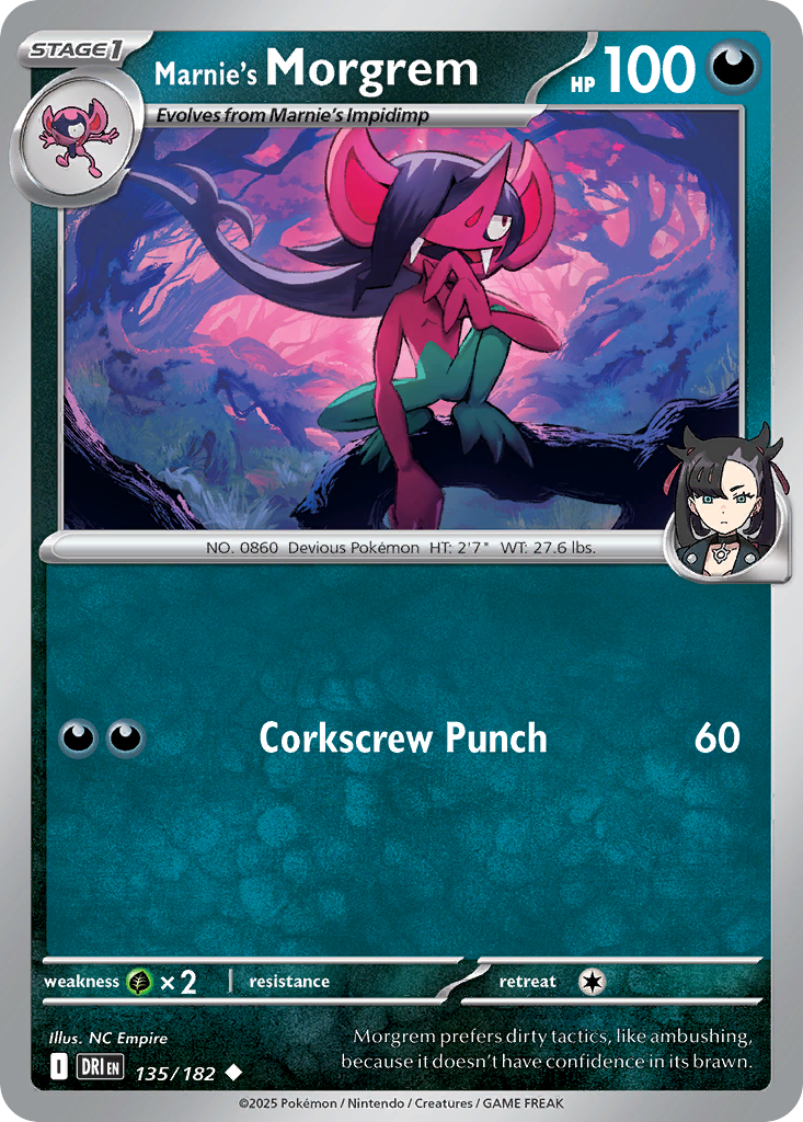 Marnie's Morgrem – Destined Rivals 135/182 Pokémon card