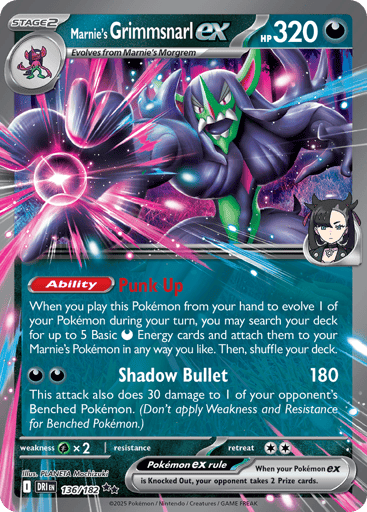 Marnie's Grimmsnarl ex - Destined Rivals 136