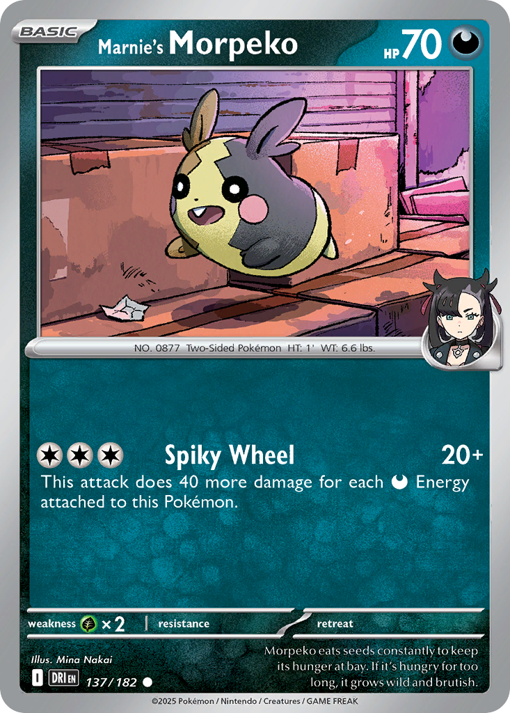 Marnie's Morpeko – Destined Rivals 137/182 Pokémon card