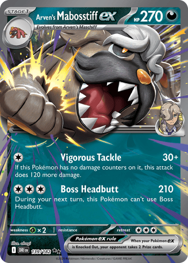 Arven's Mabosstiff ex - Destined Rivals 139