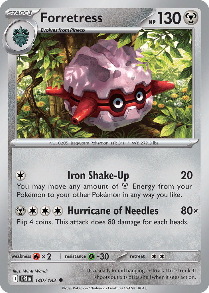 Forretress – Destined Rivals 140/182 Pokémon card