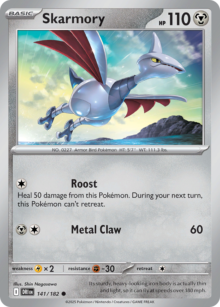 Skarmory – Destined Rivals 141/182 Pokémon card