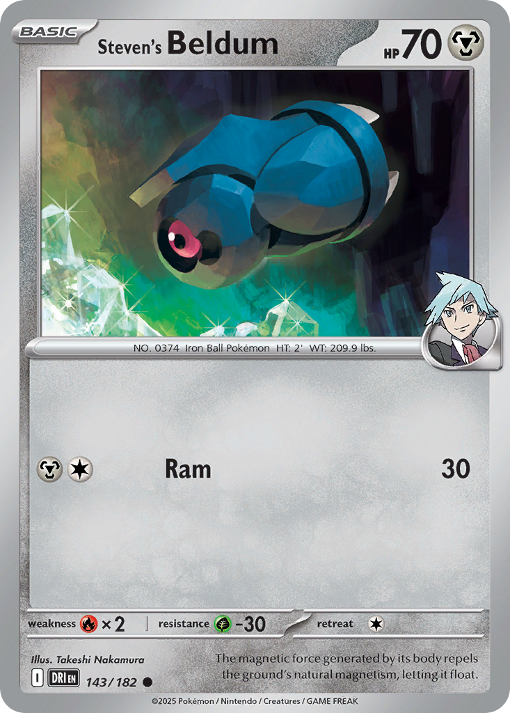 Steven's Beldum – Destined Rivals 143/182 Pokémon card