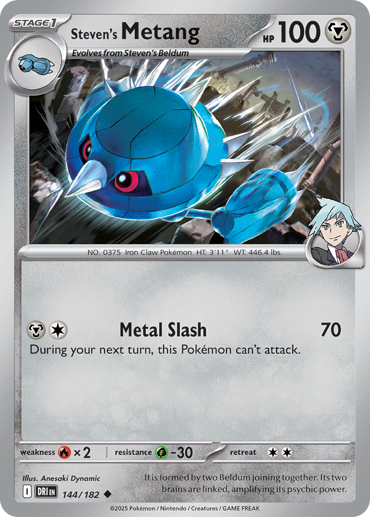 Steven's Metang – Destined Rivals 144/182 Pokémon card
