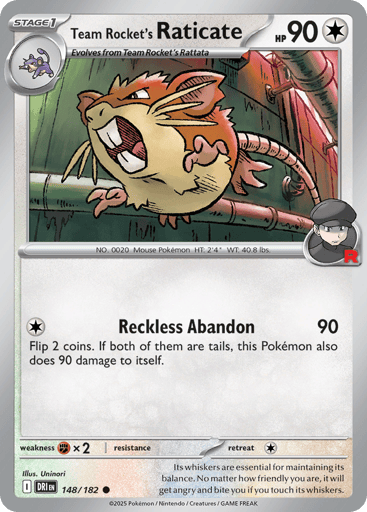 Team Rocket's Raticate - Destined Rivals 148