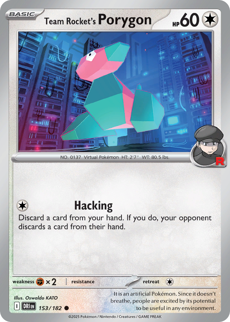Team Rocket's Porygon – Destined Rivals 153/182 Pokémon card