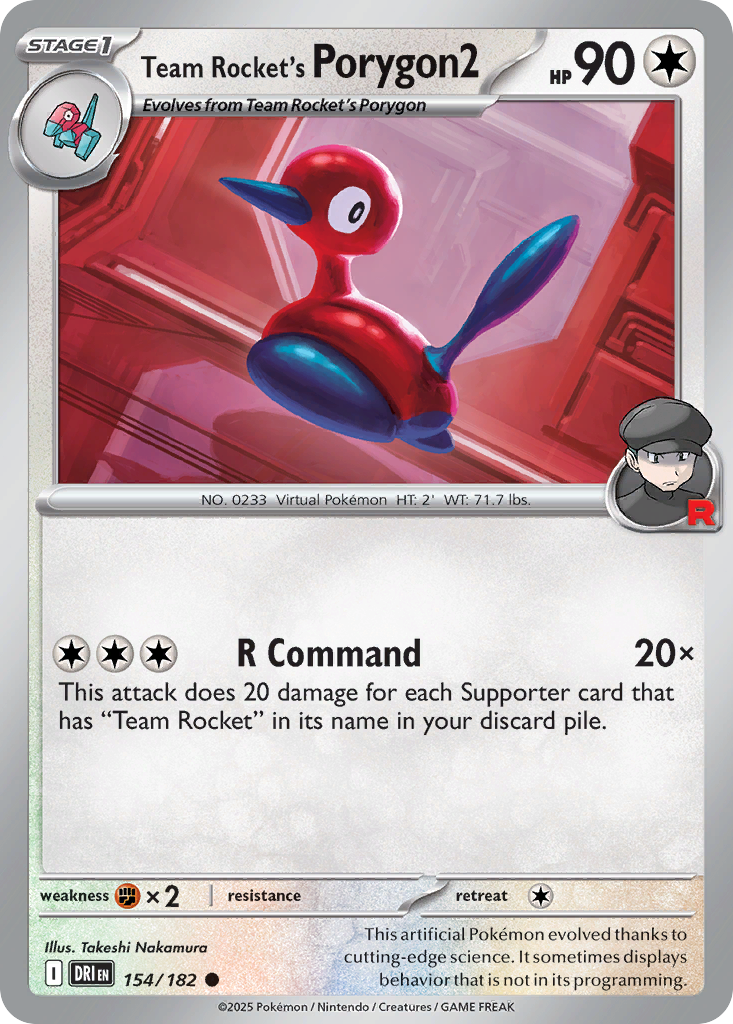 Team Rocket's Porygon2 – Destined Rivals 154/182 Pokémon card