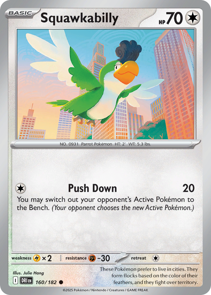 Squawkabilly – Destined Rivals 160/182 Pokémon card