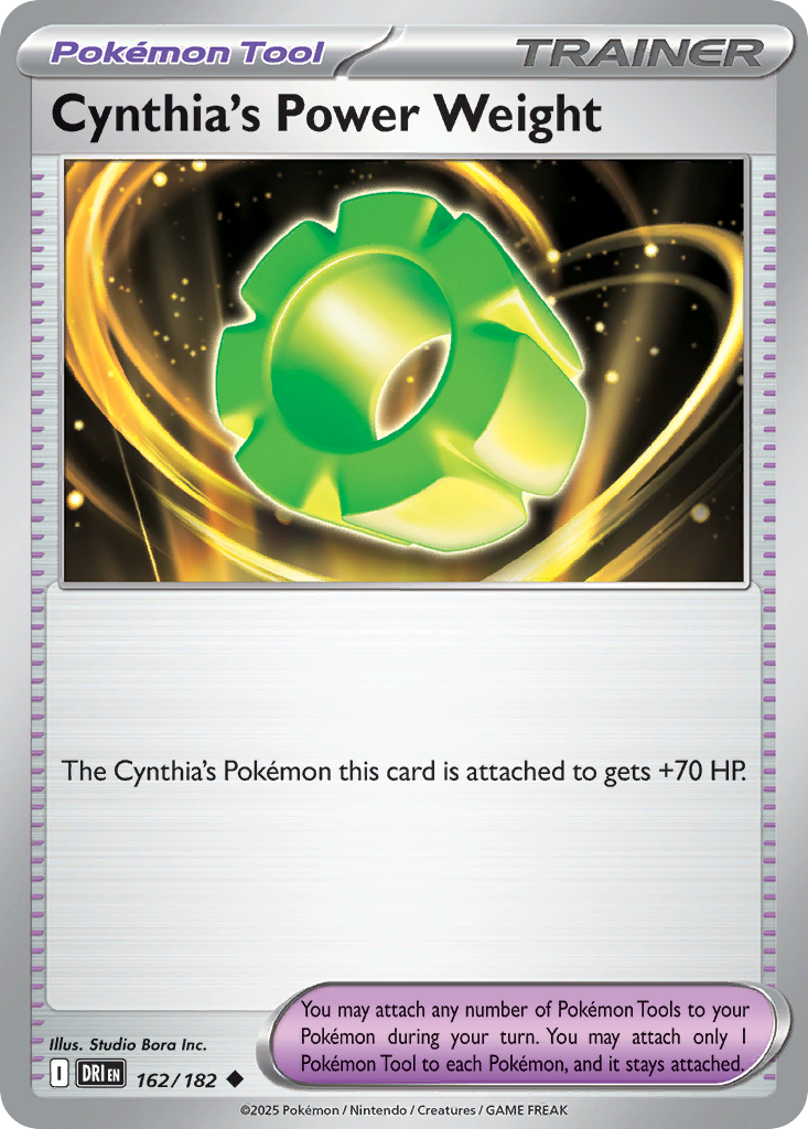 Cynthia's Power Weight – Destined Rivals 162/182 Pokémon card