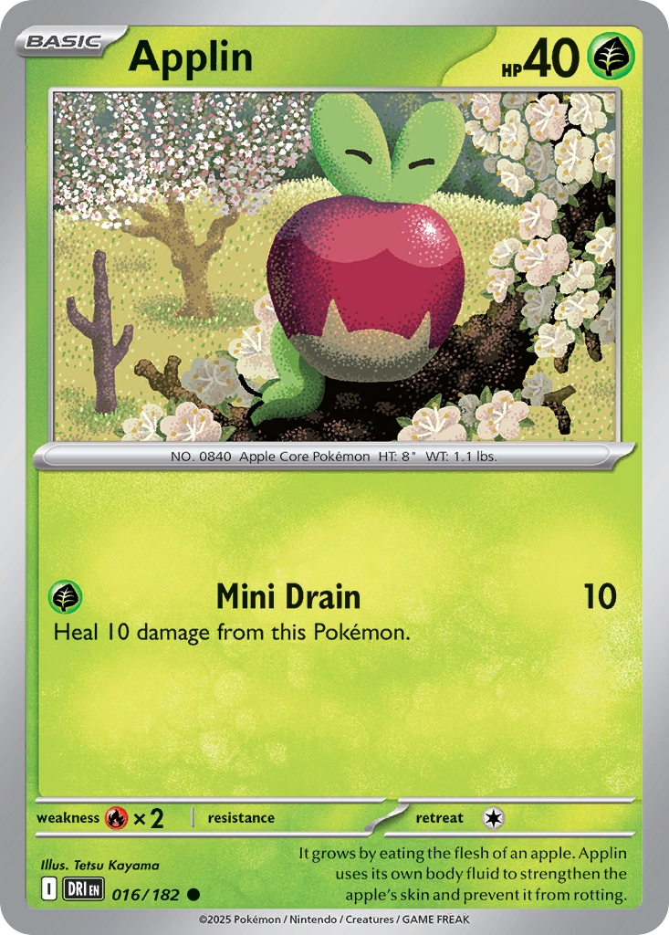 Applin – Destined Rivals 016/182 Pokémon card