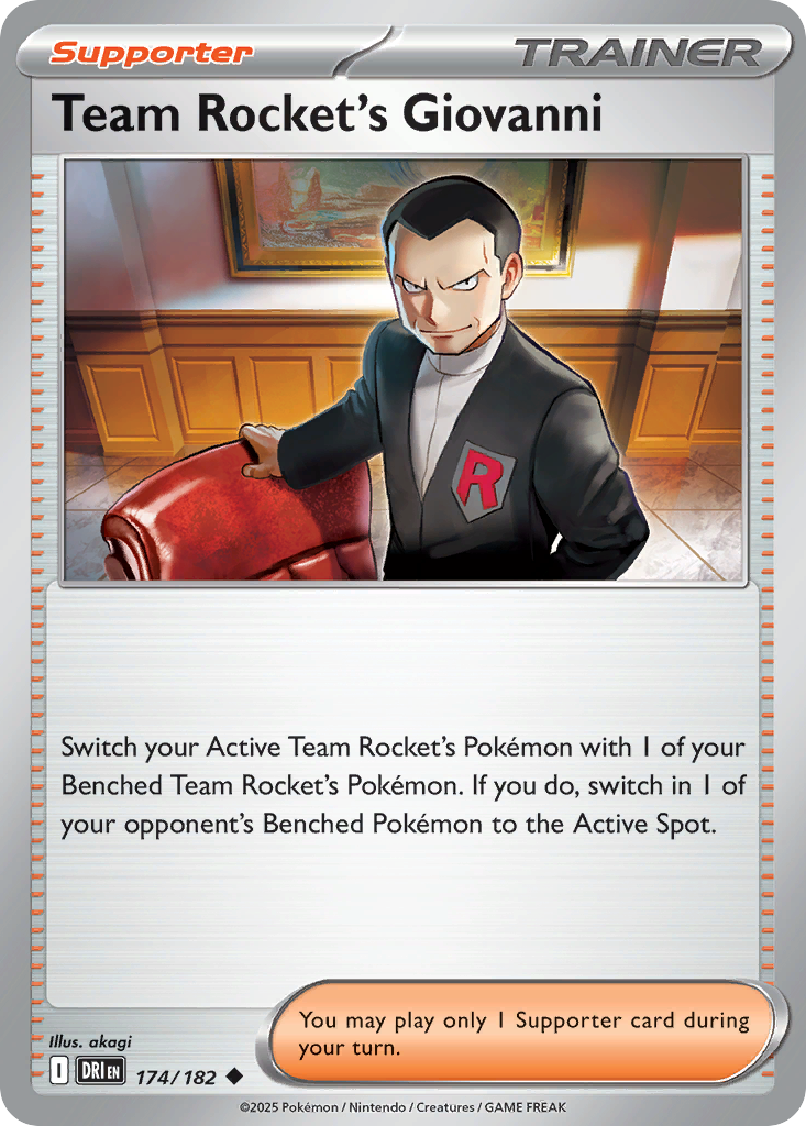 Team Rocket's Giovanni – Destined Rivals 174/182 Pokémon card