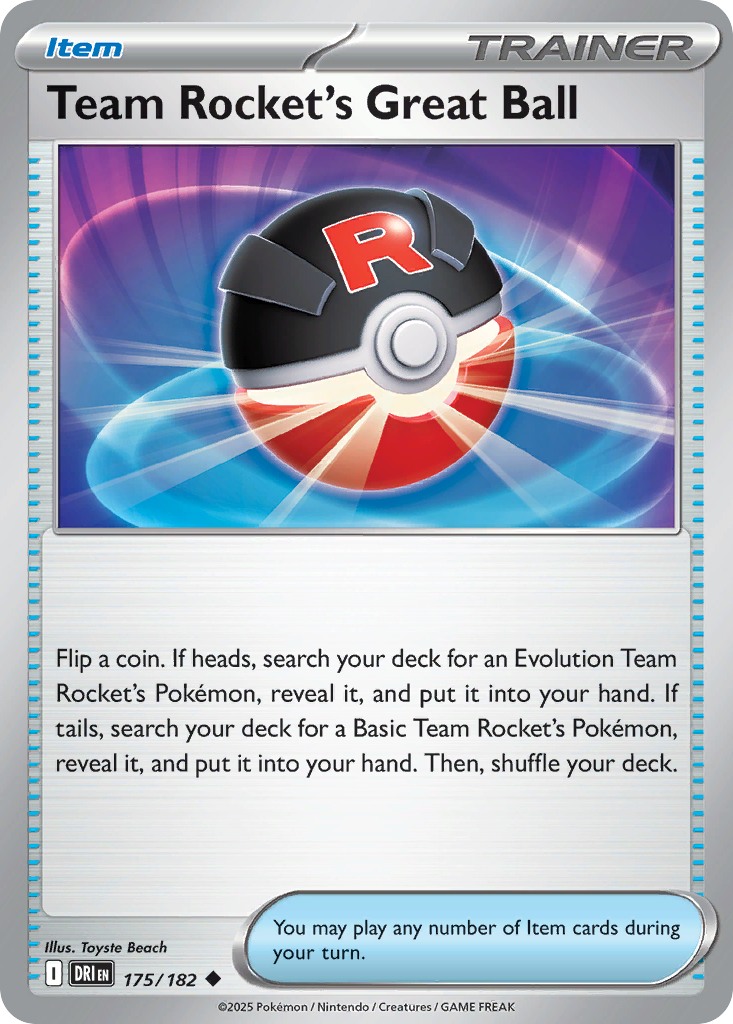 Team Rocket's Great Ball – Destined Rivals 175/182 Pokémon card