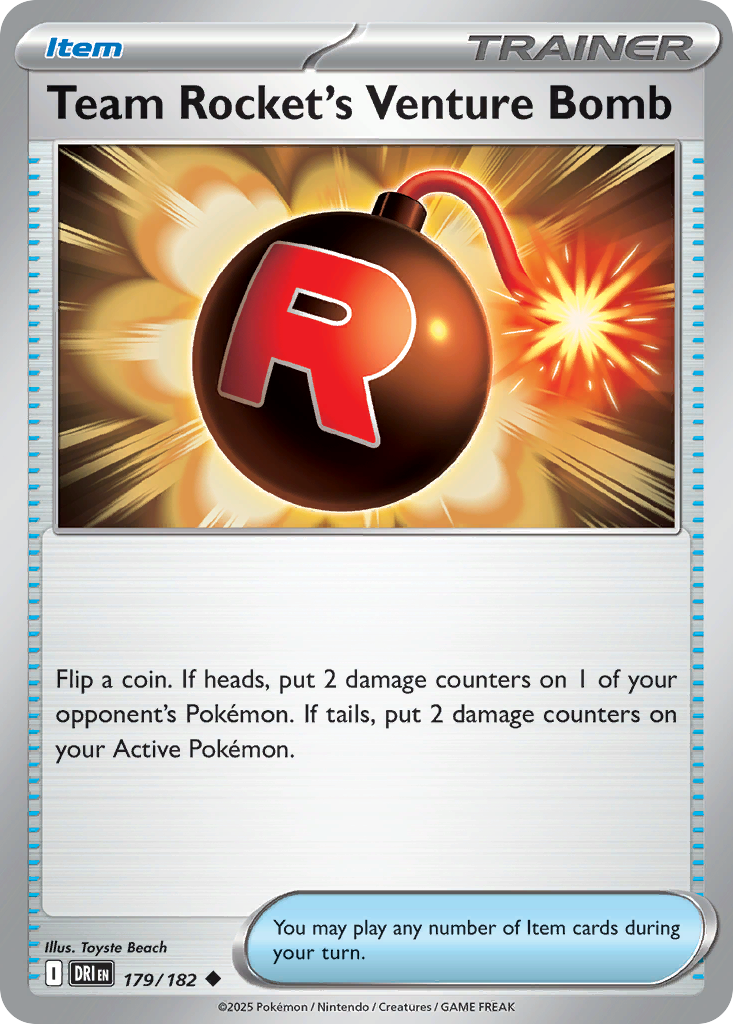Team Rocket's Venture Bomb – Destined Rivals 179/182 Pokémon card