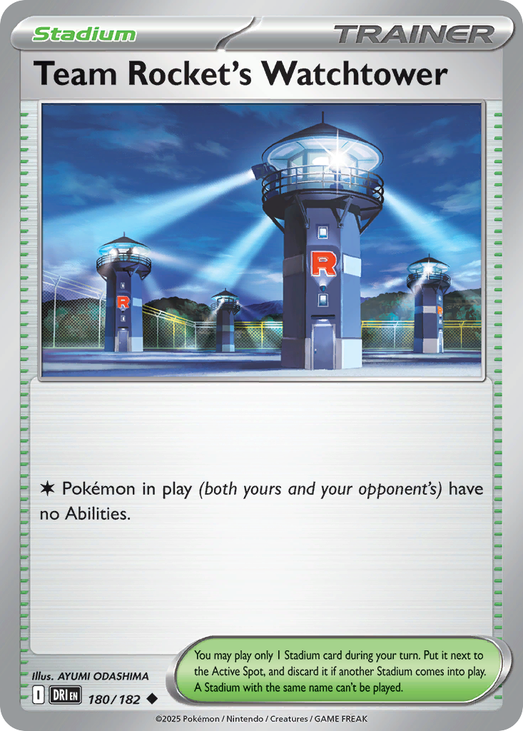 Team Rocket's Watchtower – Destined Rivals 180/182 Pokémon card