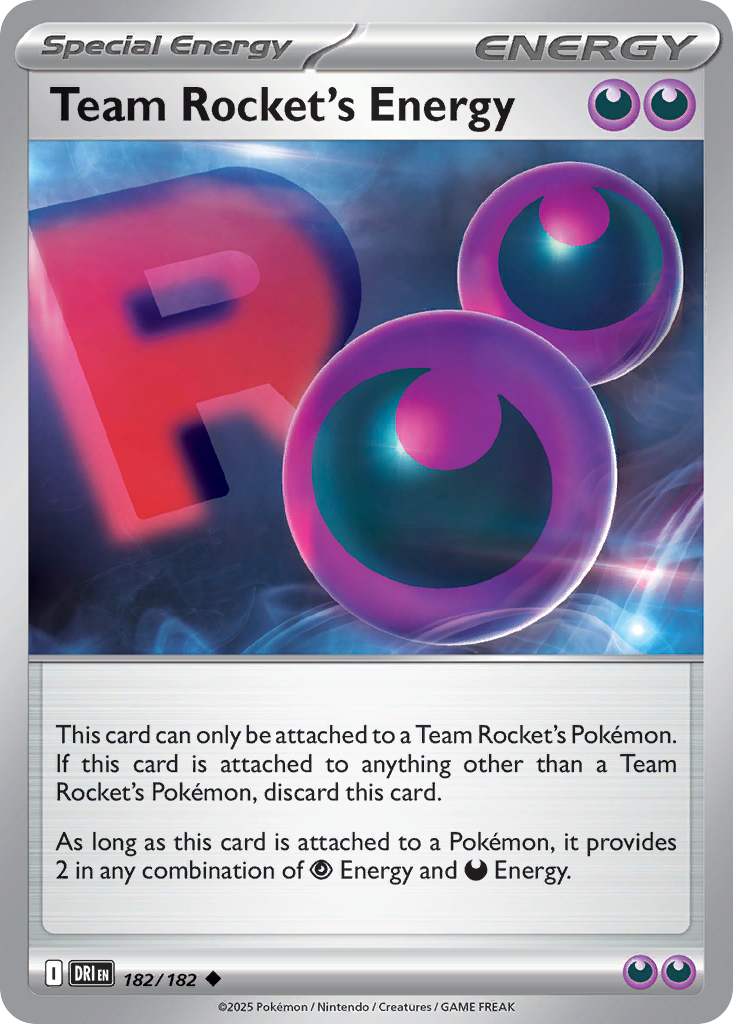 Team Rocket's Energy – Destined Rivals 182/182 Pokémon card