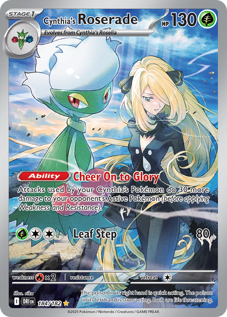Cynthia's Roserade – Destined Rivals 184/182 Pokémon card