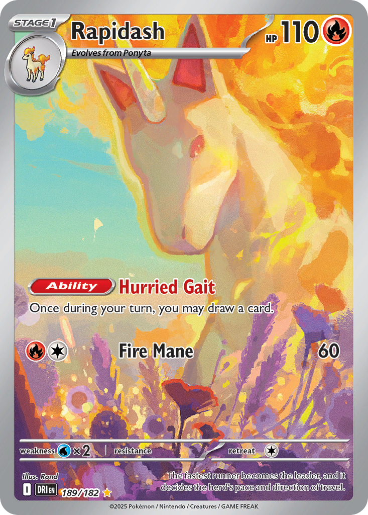 Rapidash – Destined Rivals 189/182 Pokémon card