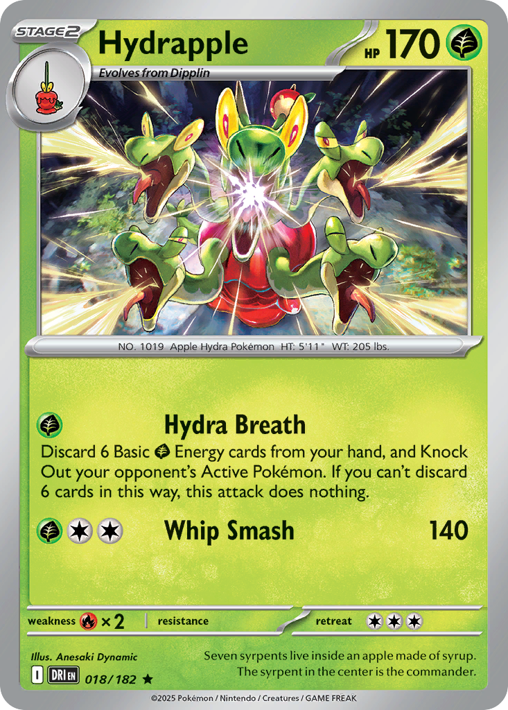Hydrapple – Destined Rivals 018/182 Pokémon card