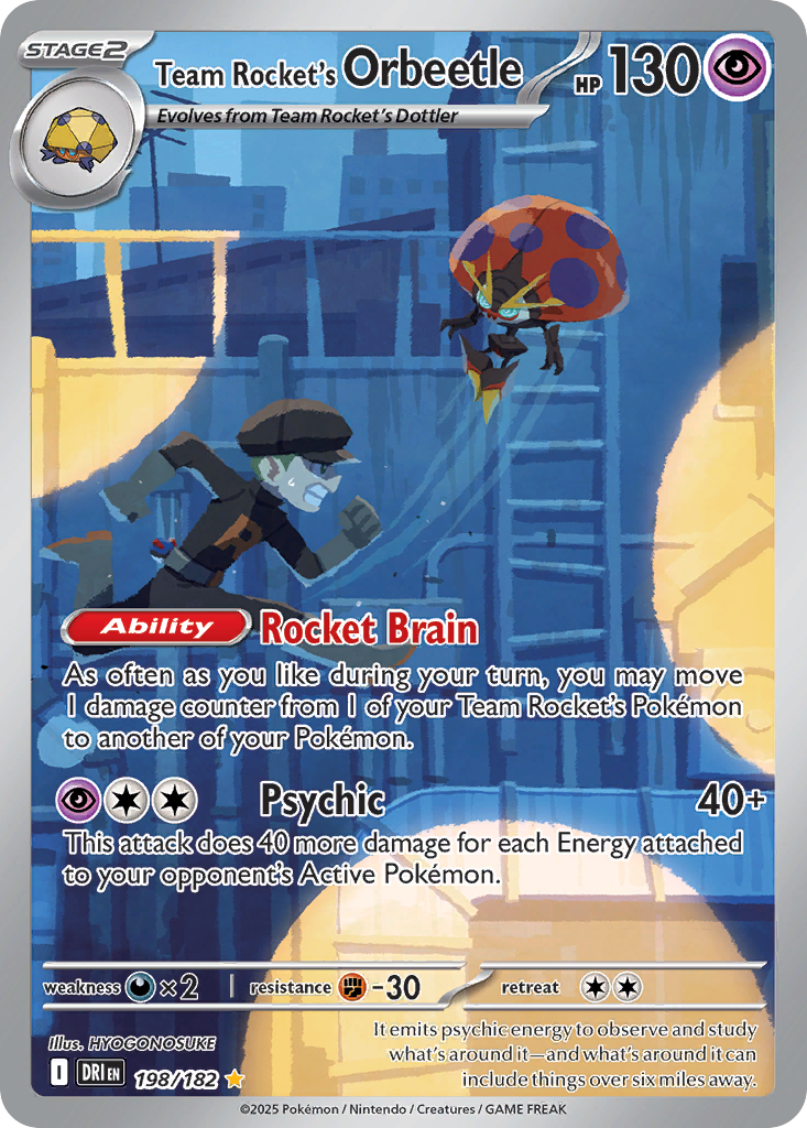 Team Rocket's Orbeetle – Destined Rivals 198/182 Pokémon card