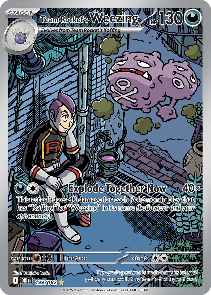 Team Rocket's Weezing – Destined Rivals 199/182 Pokémon card