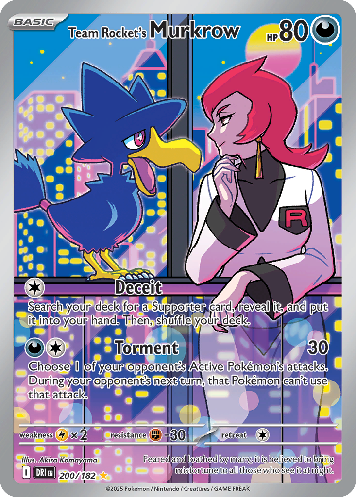 Team Rocket's Murkrow – Destined Rivals 200/182 Pokémon card