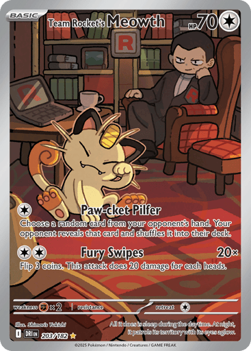 Team Rocket's Meowth - Destined Rivals 203