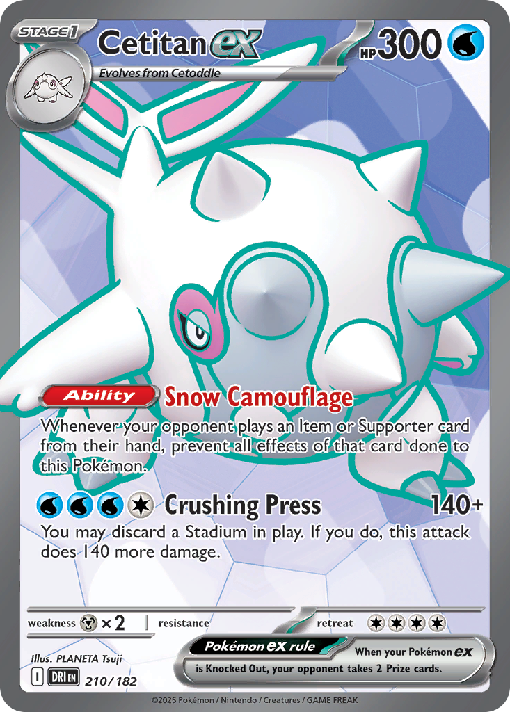 Cetitan ex – Destined Rivals 210/182 Pokémon card