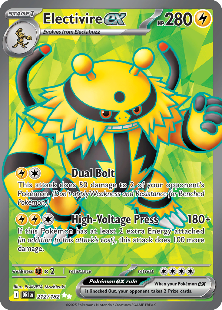Electivire ex – Destined Rivals 212/182 Pokémon card