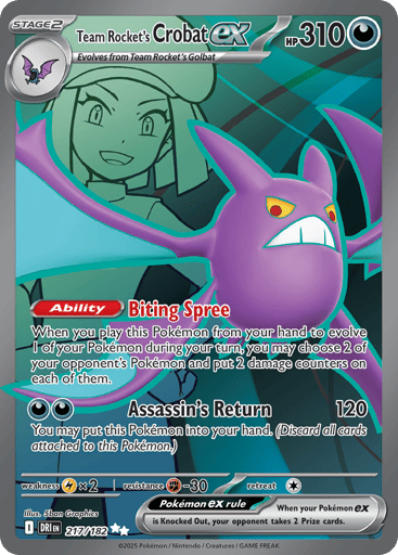 Team Rocket's Crobat ex - Destined Rivals 217