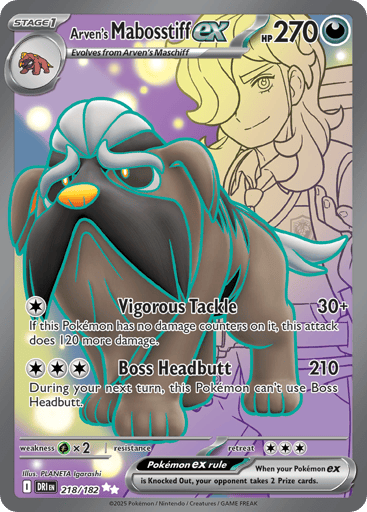 Arven's Mabosstiff ex - Destined Rivals 218
