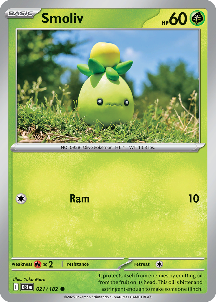 Smoliv – Destined Rivals 021/182 Pokémon card