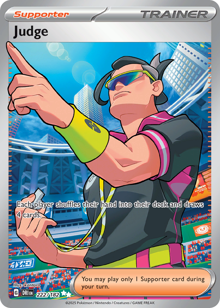 Judge – Destined Rivals 222/182 Pokémon card
